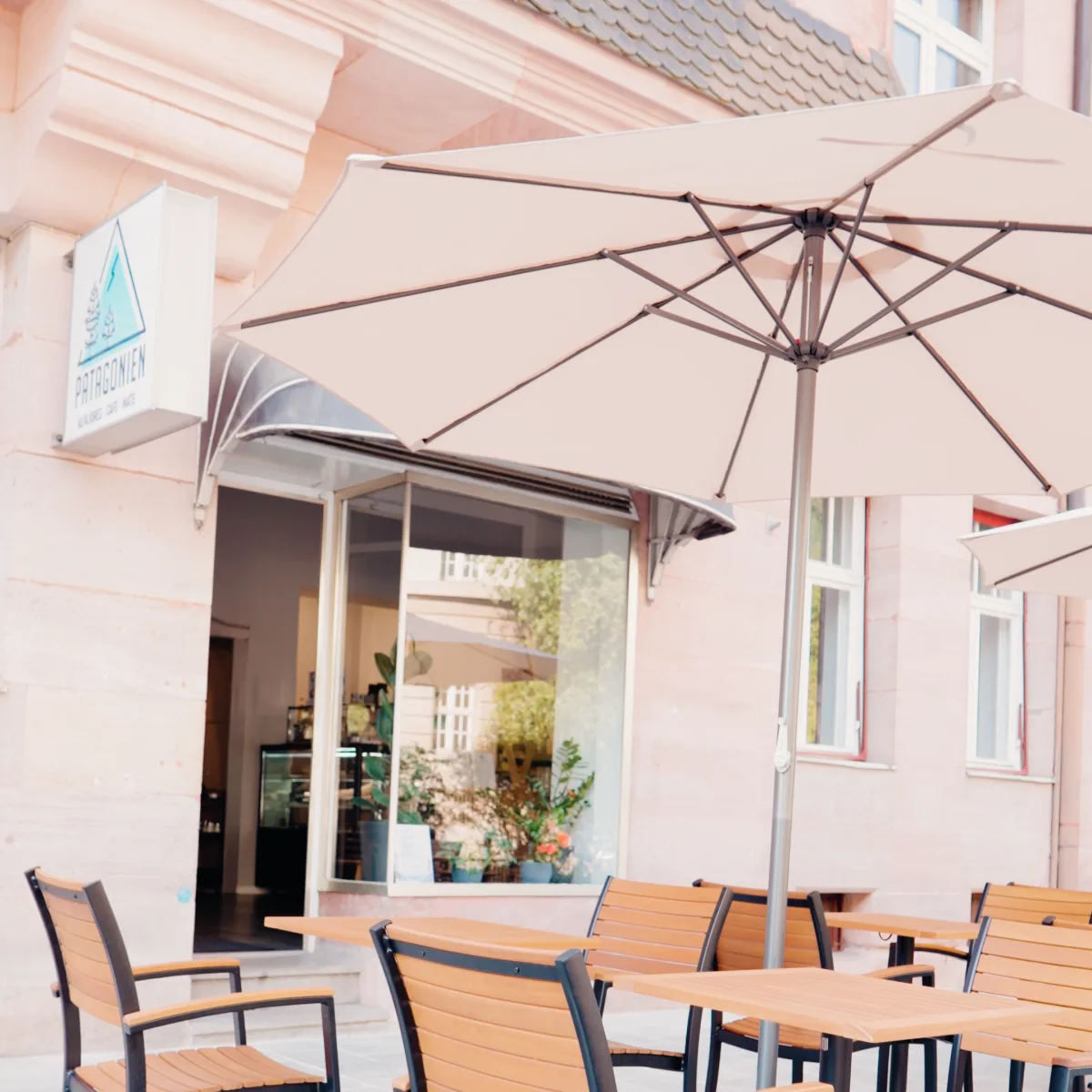 La terraza de Patagonien Café en Nürnberg